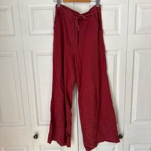 Don’t Ask Amanda 100% Cotton Lagenlook Women's Red Pants Medium